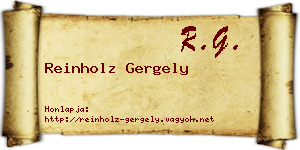 Reinholz Gergely névjegykártya